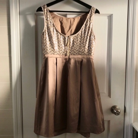The Limited Cream Sleeveless Sequin A-Line Dress - Picture 4 of 7